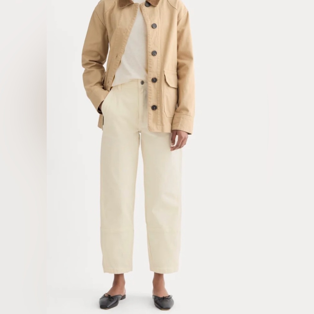 Everlane Wide Leg Pants in Cream